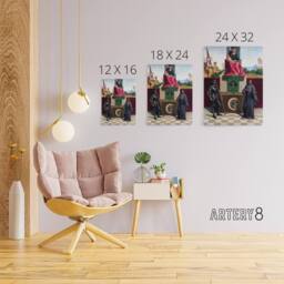 "Artery8 Giorgione Madonna & Child St Francis St Nicasius Canvas Art Print - Size: W12"" x H16""" - thumbnail 4
