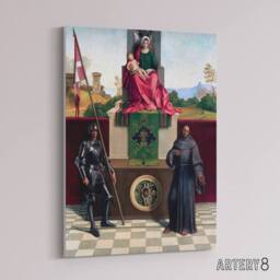 "Artery8 Giorgione Madonna & Child St Francis St Nicasius Canvas Art Print - Size: W12"" x H16""" - thumbnail 2