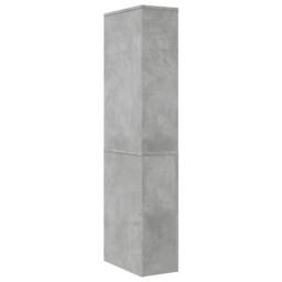 Berkfield Home Narrow Bathroom Cupboard with Wheels Concrete Grey Engineered Wood - thumbnail 6
