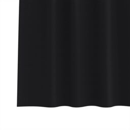 Berkfield Home Curtains with Curtains 2 pcs Black 260 x 140 cm Polyester - thumbnail 5