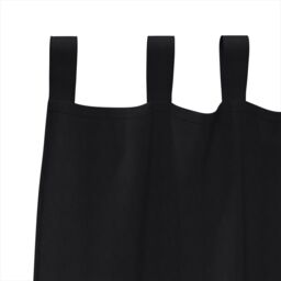 Berkfield Home Curtains with Curtains 2 pcs Black 260 x 140 cm Polyester - thumbnail 4