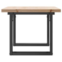 Berkfield Home Coffee Table O-Frame 80x50x40.5 cm Solid Wood Pine & Steel in Brown - thumbnail 5