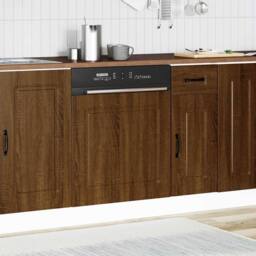 Berkfield Home Dishwasher Panel¬†Kalmar¬†Brown Oak 60x1.5x67 cm Engineered Wood in Brown - thumbnail 3