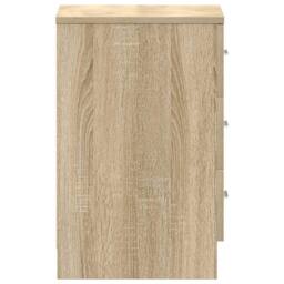 Berkfield Home Elegant Bedside Cabinet Sonoma Oak 38x35x56 cm Engineered Wood in Light Tan - Size: 38 x 35 x 56 cm - thumbnail 7