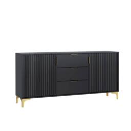 Creative Furniture Tide Crest Sideboard 140cm - Black & Gold - thumbnail 7
