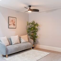 "ValueLights Matte Black 36"" 3 Blade Ceiling Light Fan with Remote Control"