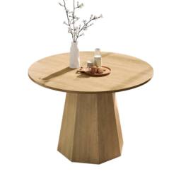 BTM 120cm Round Dining Table 4-6 Seater Scandinavian Oak in Natural - thumbnail 4