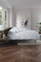 The Lyndon Company Square Up Grid 100% Cotton Tufted Supersoft Duvet Cover Set - Deyongs 1846 in White - Size: Single - thumbnail 3