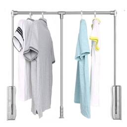 KORVIXA Pull Down Wardrobe Lift 10KG Heavy Duty in Silver - Size: 900mm - thumbnail 1
