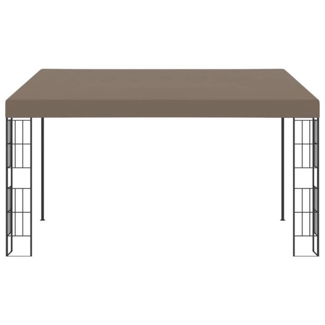 Berkfield Home Wall-mounted Gazebo 4x3 m Taupe Fabric - image 1