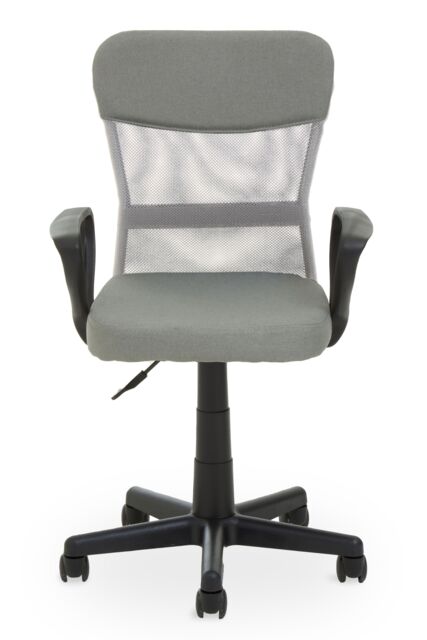 Orsina Comfortable Home Office Chair - Grey/Light Grey, Ergonomic Work From Office Chair, Movable Chair For Bedroom in Silver - image 1