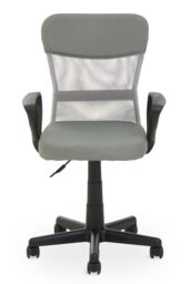 Orsina Comfortable Home Office Chair - Grey/Light Grey, Ergonomic Work From Office Chair, Movable Chair For Bedroom in Silver