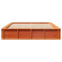Berkfield Home Modern Bed Frame with Lift-up Storage, Wax Brown, 150 x 200 cm, S in Brown - Size: 150 x 200 cm - thumbnail 5