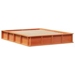 Berkfield Home Modern Bed Frame with Lift-up Storage, Wax Brown, 150 x 200 cm, S in Brown - Size: 150 x 200 cm - thumbnail 3