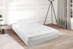 PARADISE BEDS LTD Grand Comfort Pillow Top Mattress in White - Size: Double - thumbnail 1