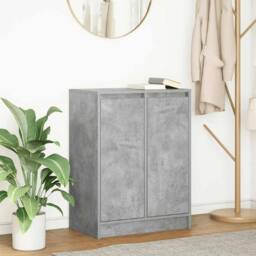 Berkfield Home Sideboard Concrete Grey 57x34x76 cm Engineered Wood - Size: 57 x 34 x 76 cm - thumbnail 2