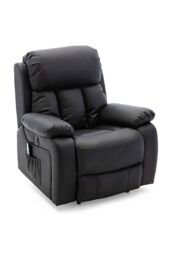 More4Homes Chester Electric Recliner Bonded Leather 1+2+3 Seater Sofa Set in Black - thumbnail 6