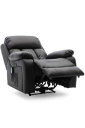 More4Homes Chester Electric Recliner Bonded Leather 1+2+3 Seater Sofa Set in Black - thumbnail 7