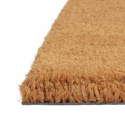 Berkfield Home Door Mat Natural 60x90 cm Tufted Coir in Brown - thumbnail 4