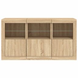 Berkfield Home Sideboard with LED Lights Sonoma Oak 123x37x67 cm in Brown - Size: 123 x 37 x 67 cm - thumbnail 6