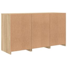 Berkfield Home Sideboard with LED Lights Sonoma Oak 123x37x67 cm in Brown - Size: 123 x 37 x 67 cm - thumbnail 8