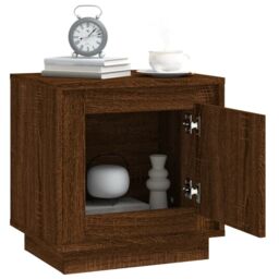 Berkfield Home Bedside Cabinets 2 pcs Brown Oak 44x35x45 cm Engineered Wood - Size: 44 x 35 x 45 cm - thumbnail 5