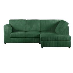 Furniture 786 Hannah Jumbo Cord Full Back 4 Seater Right Hand Facing Corner Sofa in Green - thumbnail 2