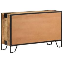 Berkfield Home Sideboard 100x31x60 cm Solid Rough Mango Wood in Brown - Size: 100 x 31 x 60 cm - thumbnail 5