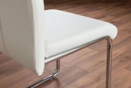 FurnitureboxUK Giovani Grey White Modern High Gloss & Glass Dining Table & 4 Lorenzo Chairs Set in Off-White - thumbnail 9