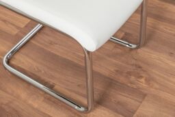 FurnitureboxUK Giovani Grey White Modern High Gloss & Glass Dining Table & 4 Lorenzo Chairs Set in Off-White - thumbnail 6