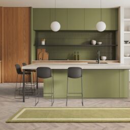 The Rug Shop UK Green Handmade Easy to clean Plain Border Area Rug - Size: 160 cm x 230 cm - thumbnail 1