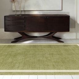 The Rug Shop UK Green Handmade Easy to clean Plain Border Area Rug - Size: 160 cm x 230 cm - thumbnail 2