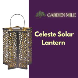 Marco Paul 24cm Silver Metal Star Shaped Solar Garden Lantern - thumbnail 4