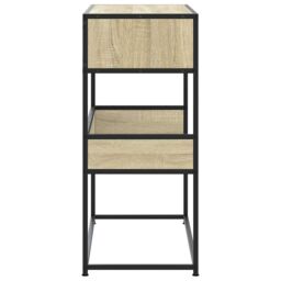 Berkfield Home Console Table Sonoma Oak 90x35x80 cm Engineered Wood in Brown - Size: 90 x 35 x 80 cm - thumbnail 5