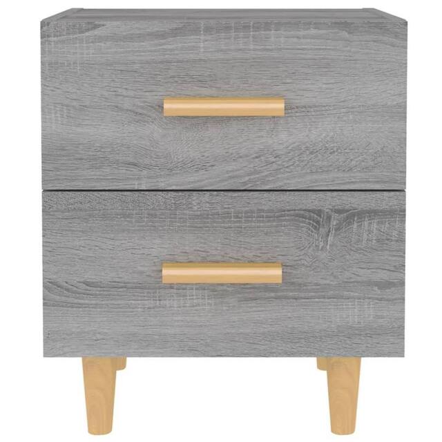 Berkfield Home Beautiful Bed Cabinet Grey Sonoma 40x35x47.5 cm - image 1