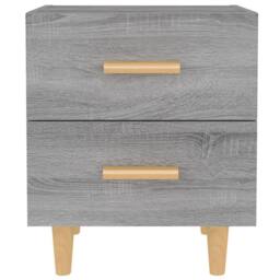 Berkfield Home Beautiful Bed Cabinet Grey Sonoma 40x35x47.5 cm - thumbnail 1