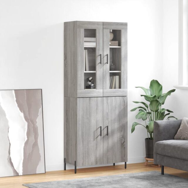 Berkfield Home Highboard Grey Sonoma 69.5x34x180 cm Engineered Wood - image 1