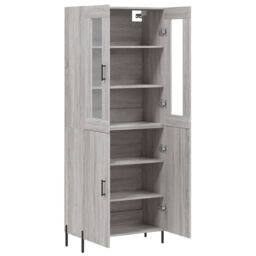 Berkfield Home Highboard Grey Sonoma 69.5x34x180 cm Engineered Wood - thumbnail 4