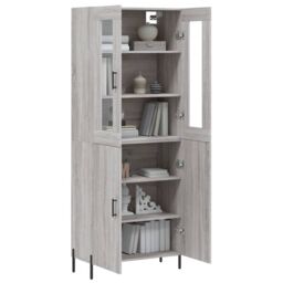 Berkfield Home Highboard Grey Sonoma 69.5x34x180 cm Engineered Wood - thumbnail 3