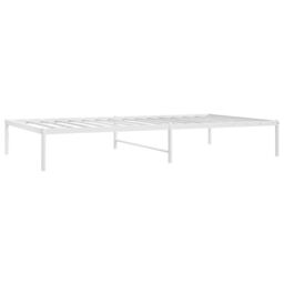Berkfield Home Metal Bed Frame White 75x190 cm Small Single - thumbnail 4