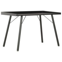 Berkfield Home Desk Black 90x50x79 cm - Size: 90 x 50 x 79 cm - thumbnail 1