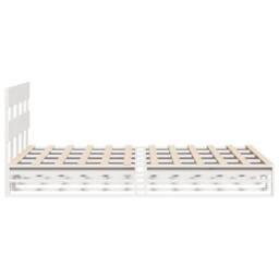 Berkfield Home Beautiful Bed Frame without Mattress White 150x200 cm King Size S - thumbnail 7