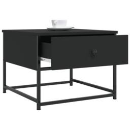 Berkfield Home Coffee Table Black 51x51x40 cm Engineered Wood - Size: 51 x 51 x 40 cm - thumbnail 4