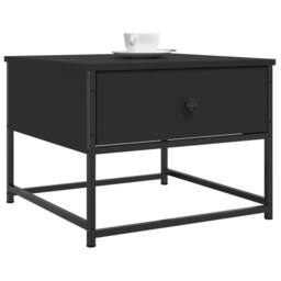 Berkfield Home Coffee Table Black 51x51x40 cm Engineered Wood - Size: 51 x 51 x 40 cm - thumbnail 3
