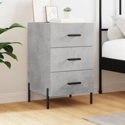 Berkfield Home Bedside Cabinet Concrete Grey 40x40x66 cm Engineered Wood - Size: 40 x 40 x 66 cm - thumbnail 2