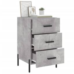 Berkfield Home Bedside Cabinet Concrete Grey 40x40x66 cm Engineered Wood - Size: 40 x 40 x 66 cm - thumbnail 4