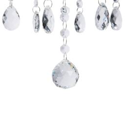 Wyld and Coco 5-Light Crystal Chandelier Silver High-Gloss 185 cm in Clear - thumbnail 6