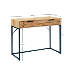 Cheshire Premium Kora 2 Drawer Dressing Table Or Desk - Light Oak - thumbnail 4
