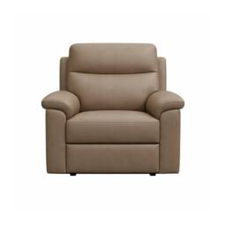 Aspire Marlowe Real Leather Power Recliner 3+1+1 Sofa Set with USB Charging in Taupe - thumbnail 4
