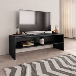 Berkfield Home TV Cabinet Black 120x40x40 cm Engineered Wood - Size: 120 x 40 x 40 cm - thumbnail 2